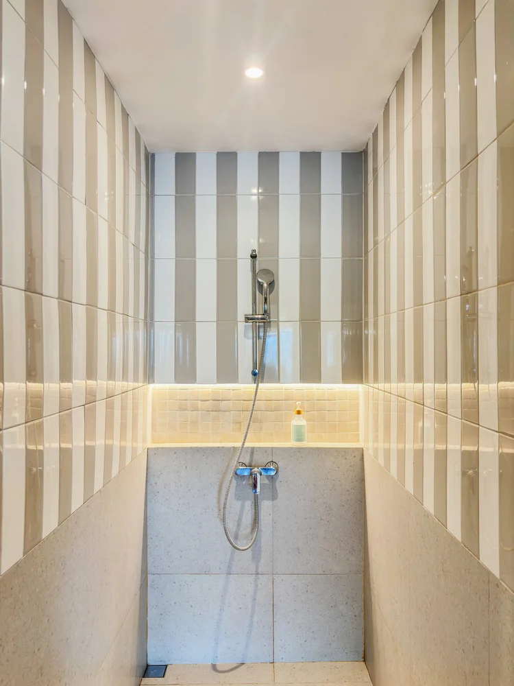 Kensington: The same soap and shampoo are stocked in this bathroom, the standard in every unit.