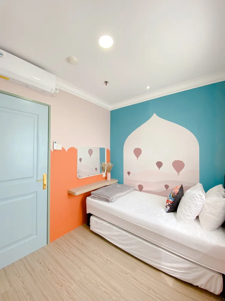 Cappadocia: Both single beds pushed together into one, enough for two.