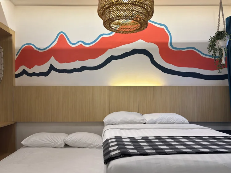 Barbados: Pushed together into one wide bed, with AC in the bed area.