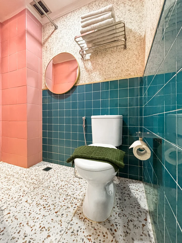 Hong Kong: The bathroom, cleaned by our own team to CHSE standard before every check-in.