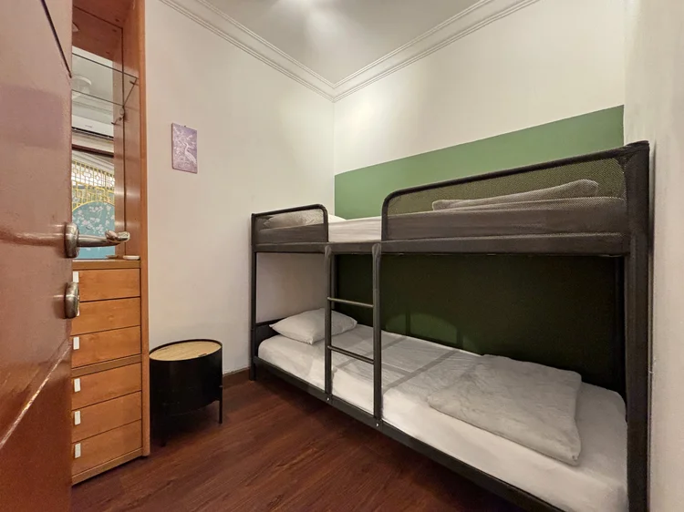 Salzburg: The bunk-bed room has its own half bathroom, with toilet and basin.