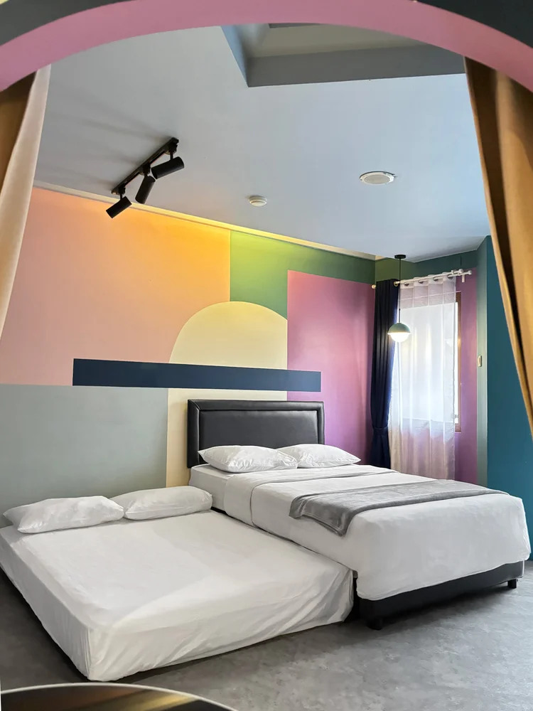 Montreal: Close the curtains and the bed area feels like a room of its own.