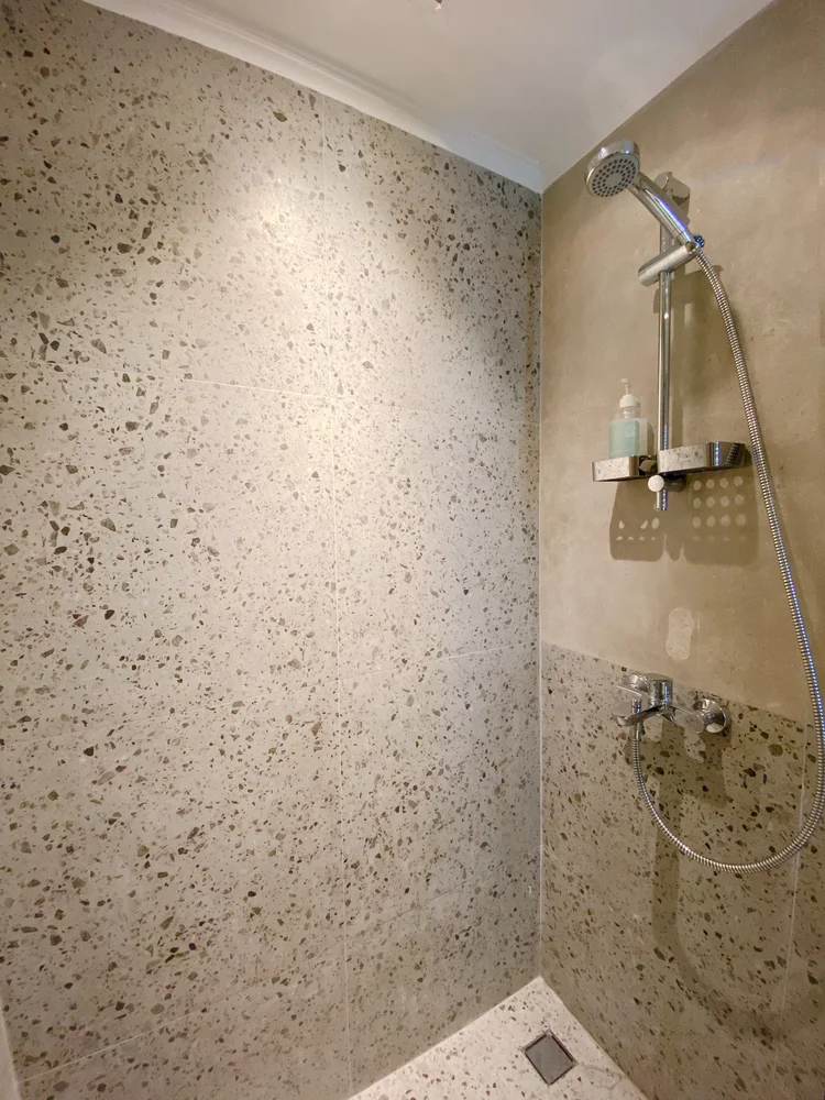 Budapest: Shower with a water heater, so a warm shower any time.