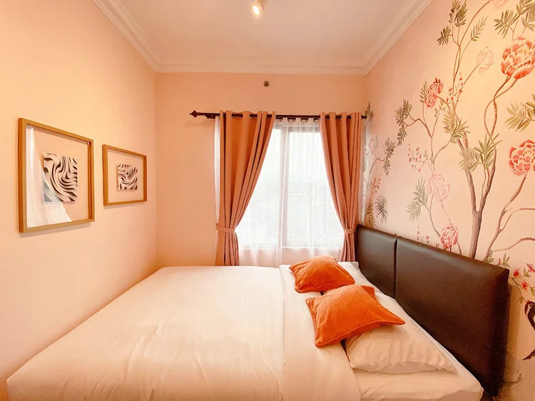 Malacca: Another bedroom for two, with a 140 cm small double bed and AC.